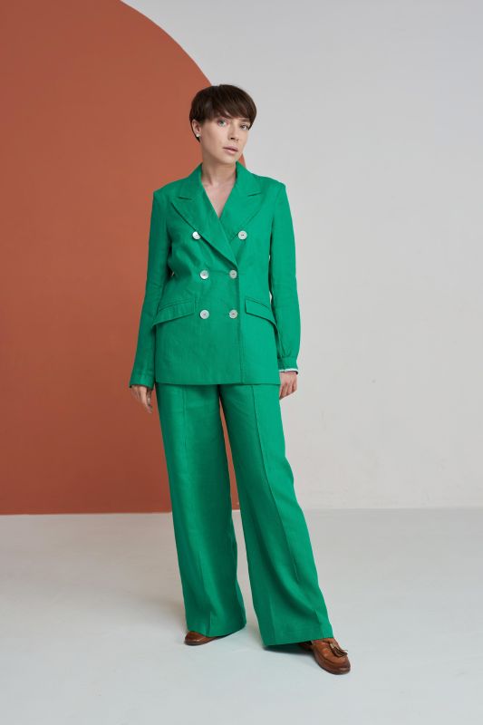 Жакет двобортний лляний